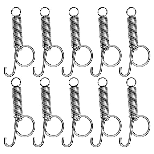 YINETTECH 30Pcs Spring Hook Cage Spring Cage Door Hooks Iron Spring Wire Latch Hook Cage Door Fixing Tools for Chickens Pigeons Rabbit 75mm von YINETTECH