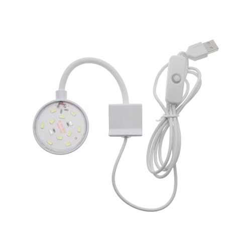 YINETTECH 5W Mini-Aquarium-USB-LED-Licht mit Netzschalter für Kleine Fische Garnelenbecken Süßwasser Gepflanzte Lebende Pflanzen Wachsen Aquarium-Clip-Licht Weiß von YINETTECH