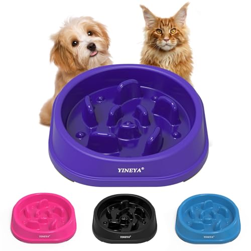 YINEYA 2 Stück Anti-Choking Slow Feeder Hundenapf für kleine Hunde, Slow Feeder Katzennapf, Zubehör und Puzzle für Haustiere YINEYA 2 Stück Anti-Choking Slow Feeder Hundenapf für kleine Hunde, Slow Feeder Katzennapf, Zubehör und Puzzle für Haustiere von YINEYA
