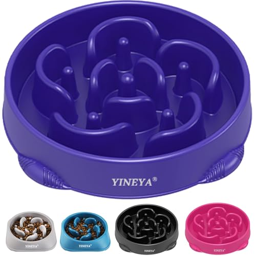 YINEYA 4 Cups Langsame Fütterung Hundenapf, Anti Schling Interaktiver Hundenapf,Antischlingnapf Hunde, Hundezubehör, Das Fressen verlangsamt von YINEYA