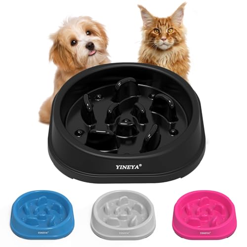 YINEYA Langsame Fütterung Hundenapf, Anti Schling Interaktiver Hundenapf, Antischlingnapf Hunde, Hundezubehör, Das Fressen verlangsamt, Labyrinth-Hundepuzzle-Feeder für Kleine Hunde&Katzen von YINEYA
