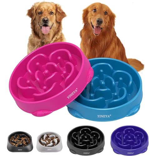 YINEYA 4 Cups Langsame Fütterung Hundenapf, Anti Schling Interaktiver Hundenapf,Antischlingnapf Hunde, Hundezubehör, Das Fressen verlangsamt, 2 Stück YINEYA 4 Cups Langsame Fütterung Hundenapf, Anti Schling Interaktiver Hundenapf,Antischlingnapf Hunde, Hundezubehör, Das Fressen verlangsamt, 2 Stück von YINEYA