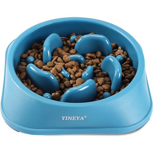 YINEYA Langsamer Futternapf für Hunde, Anti-Schlucken, gesunde Ernährung, langsames Fressen, gesundes Design für kleine, mittelgroße Hunde, Dunkelblau YINEYA Langsamer Futternapf für Hunde, Anti-Schlucken, gesunde Ernährung, langsames Fressen, gesundes Design für kleine, mittelgroße Hunde, Dunkelblau von YINEYA