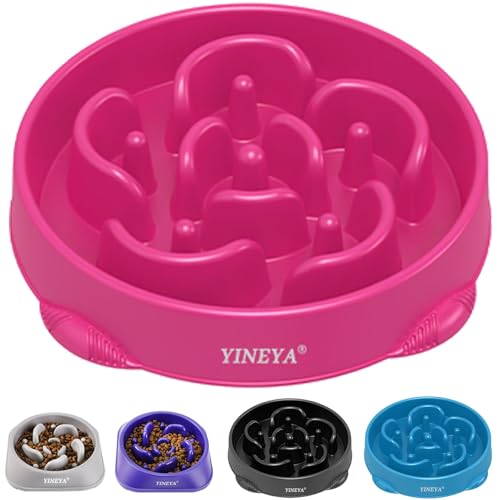 YINEYA Slow Feeder Hundenäpfe für große Rassen, langsamer Futternapf, Hundenapf, langsamer Futternapf, Hundenapf, der das Fressen verlangsamt (rosert) von YINEYA