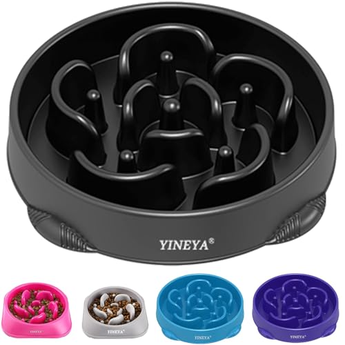 YINEYA 4 Cups Langsame Fütterung Hundenapf, Anti Schling Interaktiver Hundenapf,Antischlingnapf Hunde, Hundezubehör, Das Fressen verlangsamt von YINEYA