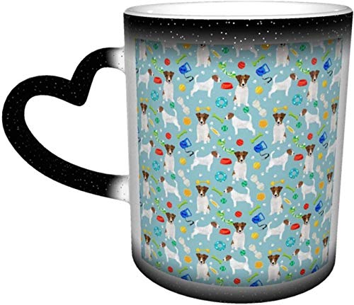 YINGD Keramiktasse Jack Russell Hundespielzeug Jack Russells Hundeliebhaber Hundespielzeug Hitzeempfindliche Farbwechsel Tasse im Himmel Kaffeetassen Keramiktasse YINGD Keramiktasse Jack Russell Hundespielzeug Jack Russells Hundeliebhaber Hundespielzeug Hitzeempfindliche Farbwechsel Tasse im Himmel Kaffeetassen Keramiktasse von YINGD