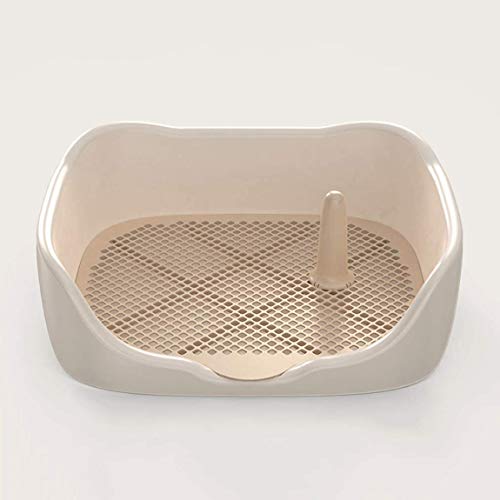 Dog Poop Dog Toilette, Indoor Dog Toilet Outdoor Toilet Tier Pink Holder Potty Puppy Training Tray mit Pee Post Schutz Simulationswand, Rot, Weiß, 44 x 38 x 18 cm von YINGDF