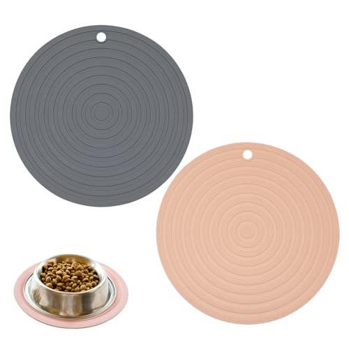 2Pcs Napfunterlage Silikon Futtermatte rutschfeste Katzen- und Hundefuttermatte Haustierfütterungsmatte für Katzen und Kleine Hunde 2Pcs Napfunterlage Silikon Futtermatte rutschfeste Katzen- und Hundefuttermatte Haustierfütterungsmatte für Katzen und Kleine Hunde von YINGLUOEU