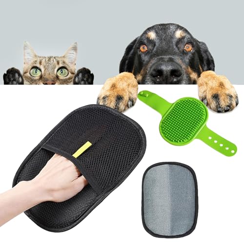 YINGPM Elektrostatischer Tierhaarentferner-Handschuh – Doppelseitiger Tierhaarentfernungshandschuh für Hunde & Katzen – Wiederverwendbarer Fellpflege-& Enthaarungshandschuh für Möbel, Teppich YINGPM Elektrostatischer Tierhaarentferner-Handschuh – Doppelseitiger Tierhaarentfernungshandschuh für Hunde & Katzen – Wiederverwendbarer Fellpflege-& Enthaarungshandschuh für Möbel, Teppich von YINGPM