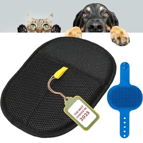 YINGPM Elektrostatischer Tierhaarentferner-Handschuh – Doppelseitiger Tierhaarentfernungshandschuh für Hunde & Katzen – Wiederverwendbarer Fellpflege-& Enthaarungshandschuh für Möbel, Teppich YINGPM Elektrostatischer Tierhaarentferner-Handschuh – Doppelseitiger Tierhaarentfernungshandschuh für Hunde & Katzen – Wiederverwendbarer Fellpflege-& Enthaarungshandschuh für Möbel, Teppich von YINGPM