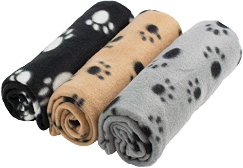 YIQI Haustierdecke für Hund/Katze, weich, Schondecke, Winterdecke, Hundedecke Fleece, Katzendecke Tierdecke Liegedecke Pfötchen Matte Farbe zufällig (60 x 70 cm) von YIQI