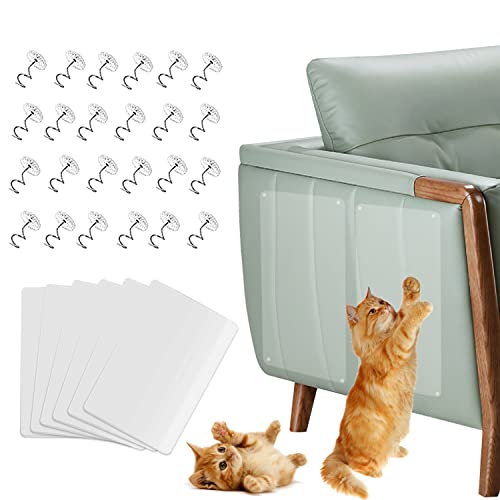 Katze Kratzschutz Sofa, 6 Stück Anti Kratz Möbelschutz, Möbel Protector-Kratz Scratch Couch Schutz mit Selbstklebende Pad, Kratzschutz Protector für Tür Möbel Wand, Transparent Anti Kratz Pad Katze Kratzschutz Sofa, 6 Stück Anti Kratz Möbelschutz, Möbel Protector-Kratz Scratch Couch Schutz mit Selbstklebende Pad, Kratzschutz Protector für Tür Möbel Wand, Transparent Anti Kratz Pad von YISKY