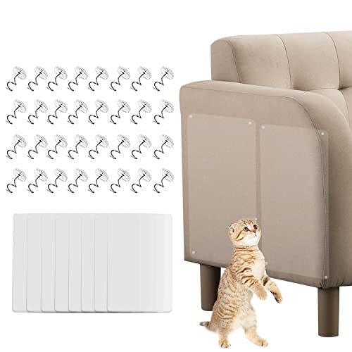 Katze Kratzschutz Sofa, 8 Stück Anti Kratz Möbelschutz, Möbel Protector-Kratz Scratch Couch Schutz mit Selbstklebende Pad, Kratzschutz Protector für Tür Möbel Wand, Transparent Anti Kratz Pad Katze Kratzschutz Sofa, 8 Stück Anti Kratz Möbelschutz, Möbel Protector-Kratz Scratch Couch Schutz mit Selbstklebende Pad, Kratzschutz Protector für Tür Möbel Wand, Transparent Anti Kratz Pad von YISKY