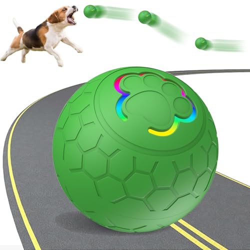 YISKY Interaktives Hunde Ball Spielzeug, Strapazierfähiger Automatisch Rollender B-All, Interaktives Hundespielzeug Ball, Selbstrollender B-All Hund, B-All Hund von YISKY