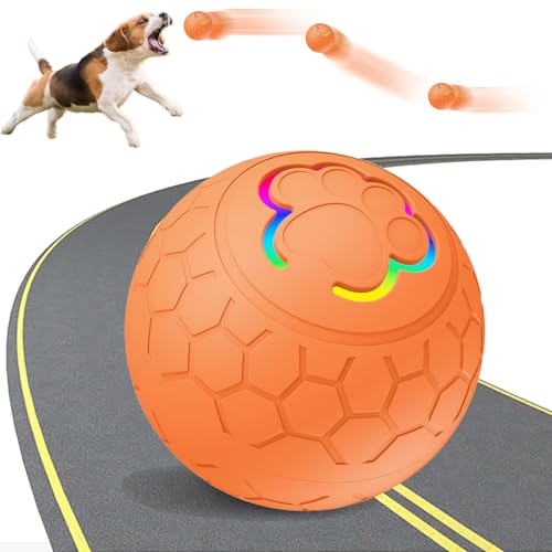 Bewegendes Hundespielzeug Ball, Plüschspielzeug Aktives bewegliches Haustier-Plüschspielzeug, Ungiftig Bissfest Spielzeug Ball,Aktives bewegendes Haustier-Plüschtier für Haustier Trainingsball (G) von YISKY
