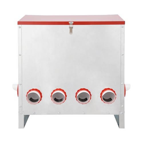 10 Löcher Automatischer Hühnerfutterspender,Chicken Feeder Automatisch 66.14lbs(30kg),Automatischer Futterspender für den Hühnerstall, für die Meisten Geflügelarten Verwendet Werden von YISSALE