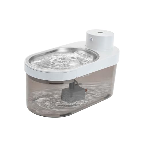 Katze Wasser Brunnen Katzenbrunnen für Katzen Haustier Katze-Trinkbrunnen Fontänenartiger Auslauf 4L Kabelloses Semi-Clear Katze Wasser Brunnen Katzenbrunnen für Katzen Haustier Katze-Trinkbrunnen Fontänenartiger Auslauf 4L Kabelloses Semi-Clear von YISSALE