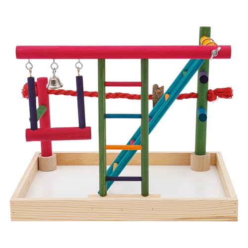 Vogel Spielplatz,Papagei Spielplatz,Holz Vogelspielzeug, mit Spielzeug Leiter Erklimmen Schaukel,für Papageien und Kleine Vögel Vogel Spielplatz,Papagei Spielplatz,Holz Vogelspielzeug, mit Spielzeug Leiter Erklimmen Schaukel,für Papageien und Kleine Vögel von YISSALE