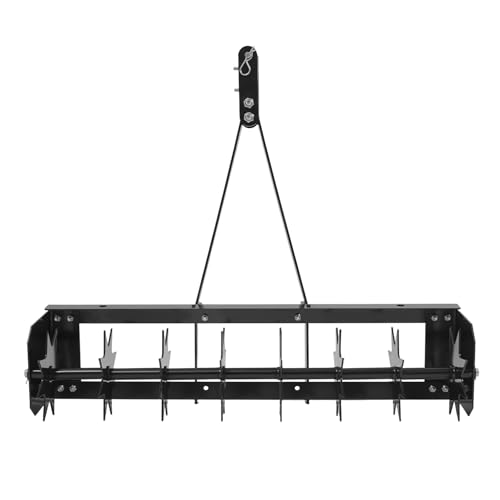 YISSALE Rasenbelüfter Werkzeug,78.5cm,Rasenwerkzeug mit 8 Eisen Spikes,Rasen Belüftung Metall Manuelle,Werkzeugrolle mit Bodendurchdringungsspikes für Villen,Parks,Gärten von YISSALE