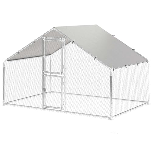 YITAHOME XXL Hühnerstall mit Auslauf, 3x2m Großes Hühnergehege für 10 Hühner mit Doppelverriegelung, Wasserdichter UV-Schutzabdeckung & Spitzdach für Hühner, Kaninchen & Kleintier (3x2x2m) von YITAHOME