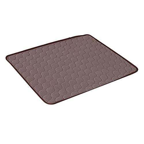 Kühlmatte Für Hunde Brown Pet Dog Cooling Matte Ice Silk Selbstkühlende Pad Decke Indoor Outdoor Home 2 Stück 50X40cm von YITON