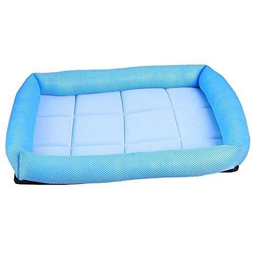 Kühlmatte Für Hunde Pet Ice Pad Blau Sommer Cool Feeling Zwinger Katzendecke Ice Silk Pad Grid Heimtierbedarf 1 Stück L von YITON