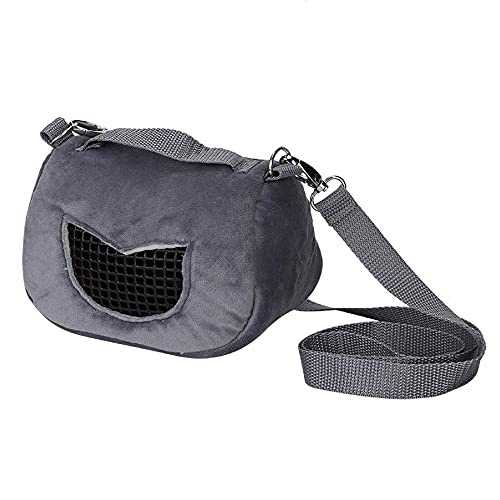 Rucksäcke Für Haustiere 1St Pet Carry Travel Cage Carrier Flanell Bag Hamster Ratte Faltbare Tragbare Handtasche Warmer Schlaf Reisetasche L von YITON
