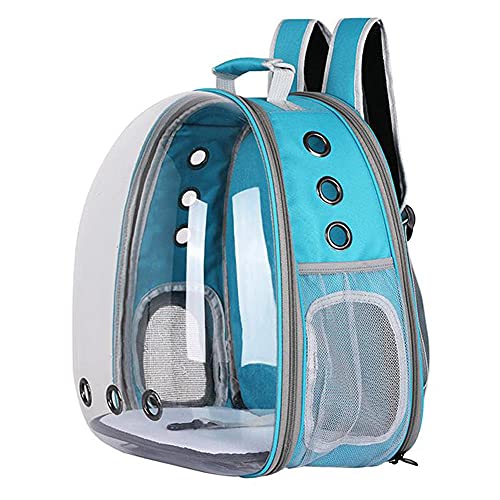 Rucksäcke Für Haustiere 1St Sky Blue Katzentragetaschen Atmungsaktive Haustiertragetaschen Erweiterbarer Transparenter Luftblasenrucksack Haustier Tragbare Reisetasche von YITON