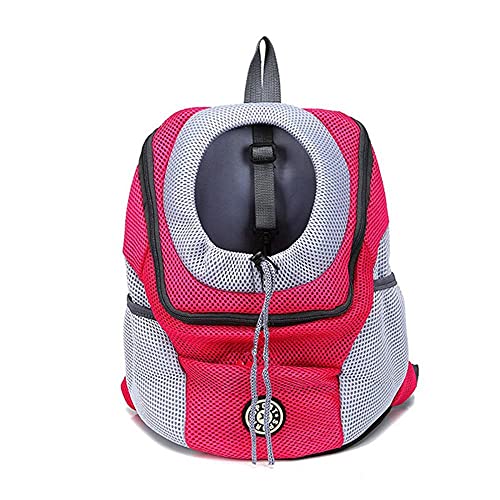 Rucksäcke Für Haustiere Doppelschulter Tragbarer Reiserucksack 1St Outdoor Haustier Hundetragetasche Haustier Hund Fronttasche Mesh Rucksack Rosa L von YITON