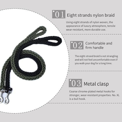 YIUPEDRFG Flexible und praktische Nylon Hundeleine für einfaches Gehen und Training. Nylon Hundegeschirr, Leine, Hundeleine, Haustierleine, Armeegrün, XL YIUPEDRFG Flexible und praktische Nylon Hundeleine für einfaches Gehen und Training. Nylon Hundegeschirr, Leine, Hundeleine, Haustierleine, Armeegrün, XL von YIUPEDRFG