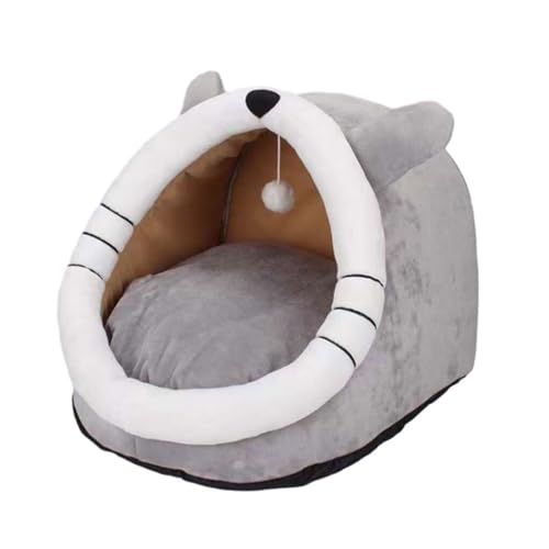 YIUPEDRFG Kuscheliges Katzenbett aus Baumwolle, feuchtigkeitsbeständig und atmungsaktiv, gemütliches Haustierhöhlenbett für Welpen und Kätzchen, S YIUPEDRFG Kuscheliges Katzenbett aus Baumwolle, feuchtigkeitsbeständig und atmungsaktiv, gemütliches Haustierhöhlenbett für Welpen und Kätzchen, S von YIUPEDRFG