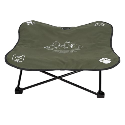 YIWEOG Erhöhtes Hundebett, faltbar, tragbar, Halterung aus Aluminiumlegierung, weiches Kissen von YIWEOG
