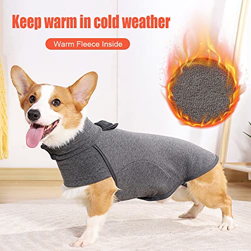 YIWEOG Fleecepullover Hundepullover Fleece Weste Rollkragen Winter Warme Pullover für kleine mittelgroße Hunde von YIWEOG