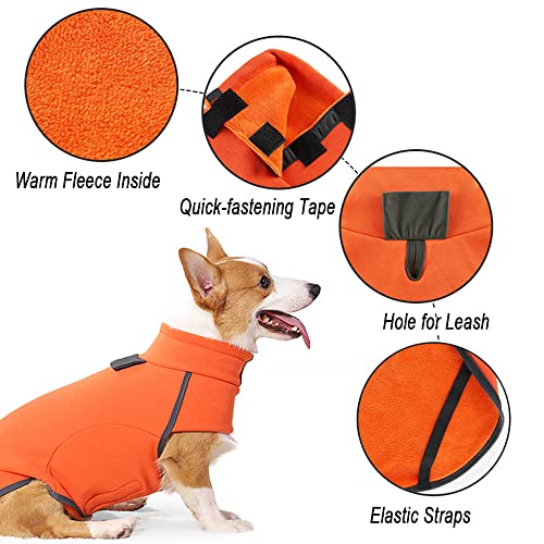 YIWEOG Fleecepullover Hundepullover Fleece Weste Rollkragen Winter Warme Pullover für kleine mittelgroße Hunde von YIWEOG