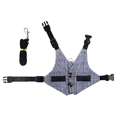 YIWEOG Haustiere Anzug Modisches bequemes Kaninchen Anzug Geschirr Leine Niedliches Häschenweste Geschirr und Leine Set mit Knopfdekor für kleine Tiere Hasenkatzen S YIWEOG Haustiere Anzug Modisches bequemes Kaninchen Anzug Geschirr Leine Niedliches Häschenweste Geschirr und Leine Set mit Knopfdekor für kleine Tiere Hasenkatzen S von YIWEOG