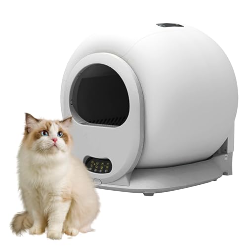 YIWEOG Rotierende, automatische Katzentoilette, selbstreinigend und desodorierend, mit Touchpanel, geschlossene, geruchslose Katzentoilette, APP-Steuerung, integrierter Annäherungs- und Schwerkraftsen YIWEOG Rotierende, automatische Katzentoilette, selbstreinigend und desodorierend, mit Touchpanel, geschlossene, geruchslose Katzentoilette, APP-Steuerung, integrierter Annäherungs- und Schwerkraftsen von YIWEOG