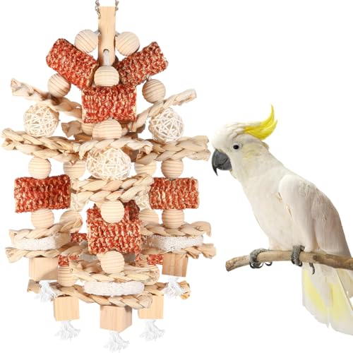 Kauspielzeug für Vögel aus natürlichem Maiskolben und Luffa, großes Spielzeug für Graupapageien, Aras, Kakadus, Amazonas und andere mittelgroße Papageien Kauspielzeug für Vögel aus natürlichem Maiskolben und Luffa, großes Spielzeug für Graupapageien, Aras, Kakadus, Amazonas und andere mittelgroße Papageien von YIXUND
