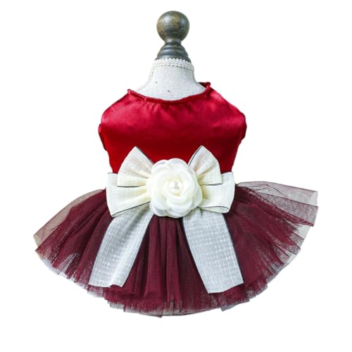 YIYELIY Hundekleid Welpenrock Haustier ​Hunde Kleid Prinzessin Brautkleid Abendkleid Kleid Shirts Kleidung für Hunde Katzen (3XL) von YIYELIY
