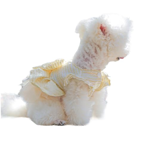 YIYELIY Hundekleid Welpenrock Haustier ​Hunde Kleid Prinzessin Brautkleid Abendkleid Kleid Shirts Kleidung für Hunde Katzen (L) von YIYELIY