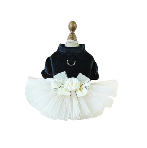 YIYELIY Hundekleid Welpenrock Haustier ​Hunde Kleid Prinzessin Brautkleid Abendkleid Kleid Shirts Kleidung für Hunde Katzen (L) von YIYELIY