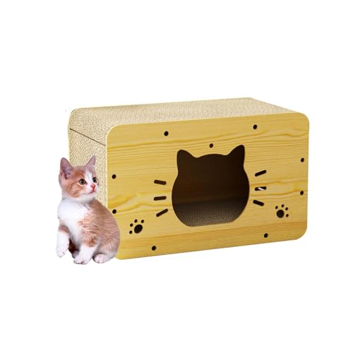 YIYELIY Kratzbrett Katzen,Fernsehen Form Kratzpappe Kratzmatte Langlebig Kratzpads für Katzen Bett Sofa Recycelbare Hochwertige Pappe von YIYELIY