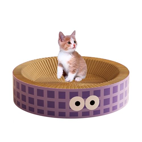 YIYELIY Kratzbrett Katzen,Kreisförmig Kratzpappe Kratzmatte Langlebig Kratzpads für Katzen Bett Sofa Recycelbare Hochwertige Pappe von YIYELIY