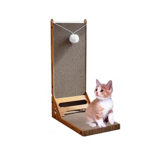YIYELIY Kratzbrett Katzen,L Form Kratzpappe Kratzmatte Mit Spielzeugbällen Langlebig Kratzpads für Katzen Bett Sofa Recycelbare Hochwertige Pappe YIYELIY Kratzbrett Katzen,L Form Kratzpappe Kratzmatte Mit Spielzeugbällen Langlebig Kratzpads für Katzen Bett Sofa Recycelbare Hochwertige Pappe von YIYELIY
