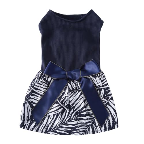 Hundekleid Welpenrock Haustier Hundekleid ​Bogen Hunde Kleid Prinzessin Abendkleid Kleid Weste Shirts für Hunde Katzen (3XL) von YIYELIY