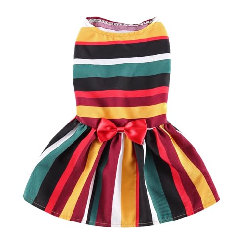 Hundekleid Welpenrock Haustier Hundekleid ​Bogen Hunde Kleid Prinzessin Abendkleid Kleid Weste Shirts für Hunde Katzen (3XL) von YIYELIY