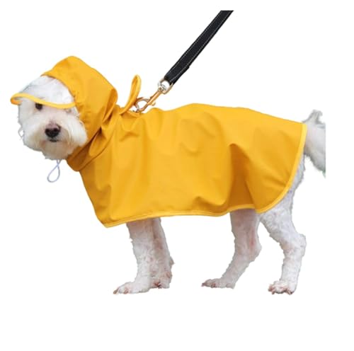 Hunderegenmantel- Regenjacken für Hunde Gelb wasserdichter Hunde Regenmantel Einstellbar Hundeponcho für Haustiere Hunde Katzen (7XL) von YIYELIY