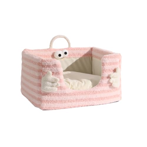 YIYTREE Rechteckiges Haustierbett für kleine Hunde und Katzen, maschinenwaschbar, Schlafsofa, atmungsaktiv, weich, Welpenbett, wärmend, gemütlich mit rutschfester Unterseite von YIYTREE