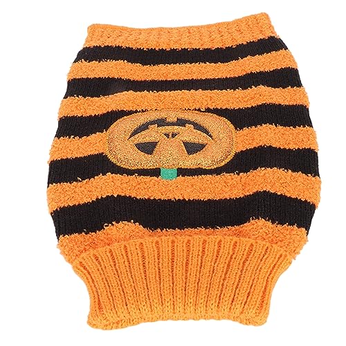 Halloween-Hundepullover für und Winter, stilvoll, süß, weich, dehnbar, gestreifter Hundepullover für Halloween-Partys, Alltagskleidung (M) von YIZISECCE