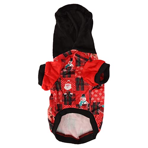 Hunde Weihnachtshodie Weiche Plüsch atmungsaktiven elastischen lässigen Hundepullover für kleine und mittlere Hunde (L) von YIZISECCE