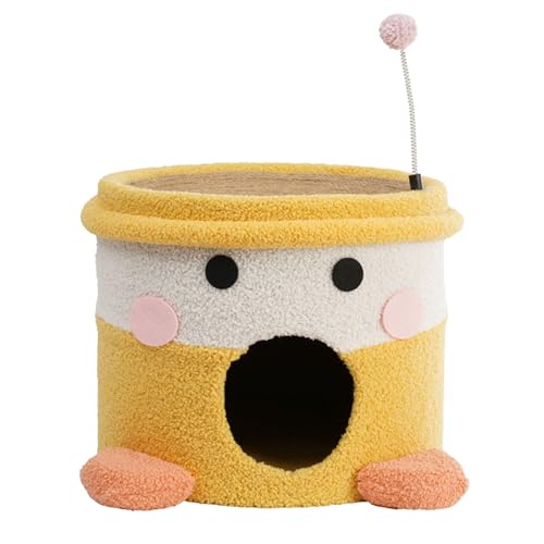 YIZIS ECCE Cat Scratcher, für Cartoon Style House, langlebige Anti-Wear, stabile Kratz Box, für den Heimgebrauch in Innenräumen, Multifunktion ales Design von YIZISECCE